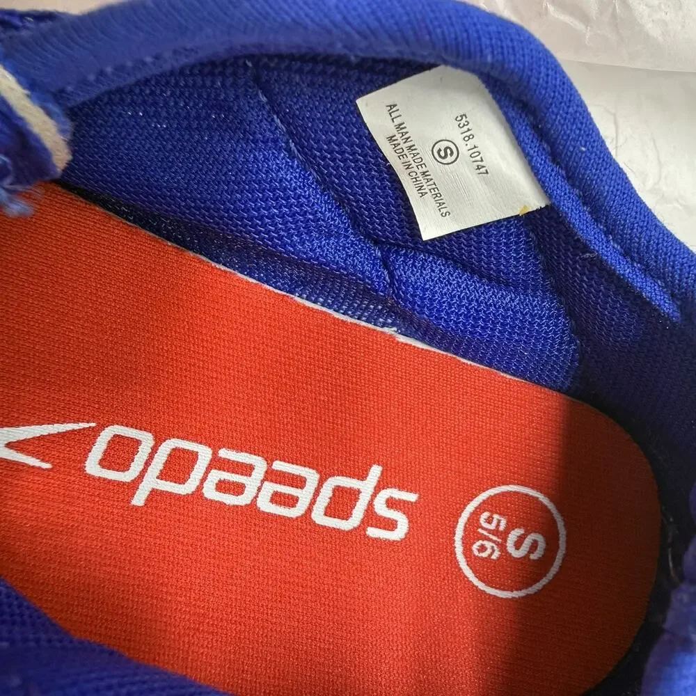 Speedo Toddler Hybrid Water Shoes Royal Blue/Orange, Size S Small 5-6